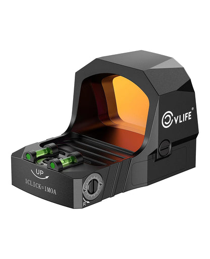 Multiple Reticle Red Dot Sight with Motion Awake Technology – Compact Handgun Sight with Side Battery Mount and Integrated Fiber Optic 2