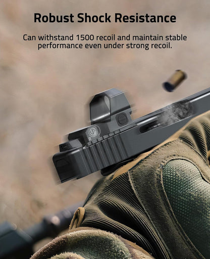 Multiple Reticle Red Dot Sight with Motion Awake Technology – Waterproof and Shockproof, 1x Magnification, 10 Brightness Settings 5