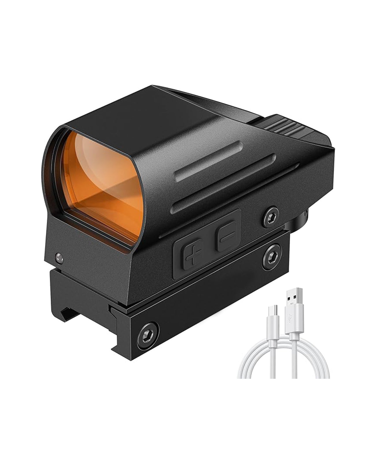 Rechargeable Red Dot Sight with Type-C Charging, 28x40 mm Lens, 4 Reticle Options, Picatinny Mount, Anti-Glare Coating 0