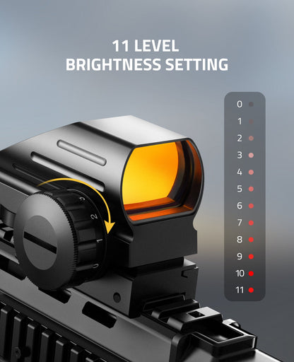 Red Dot Sight with 4 Reticles and 11 Brightness Settings – Holographic Optic Scope for Precision Shooting 3