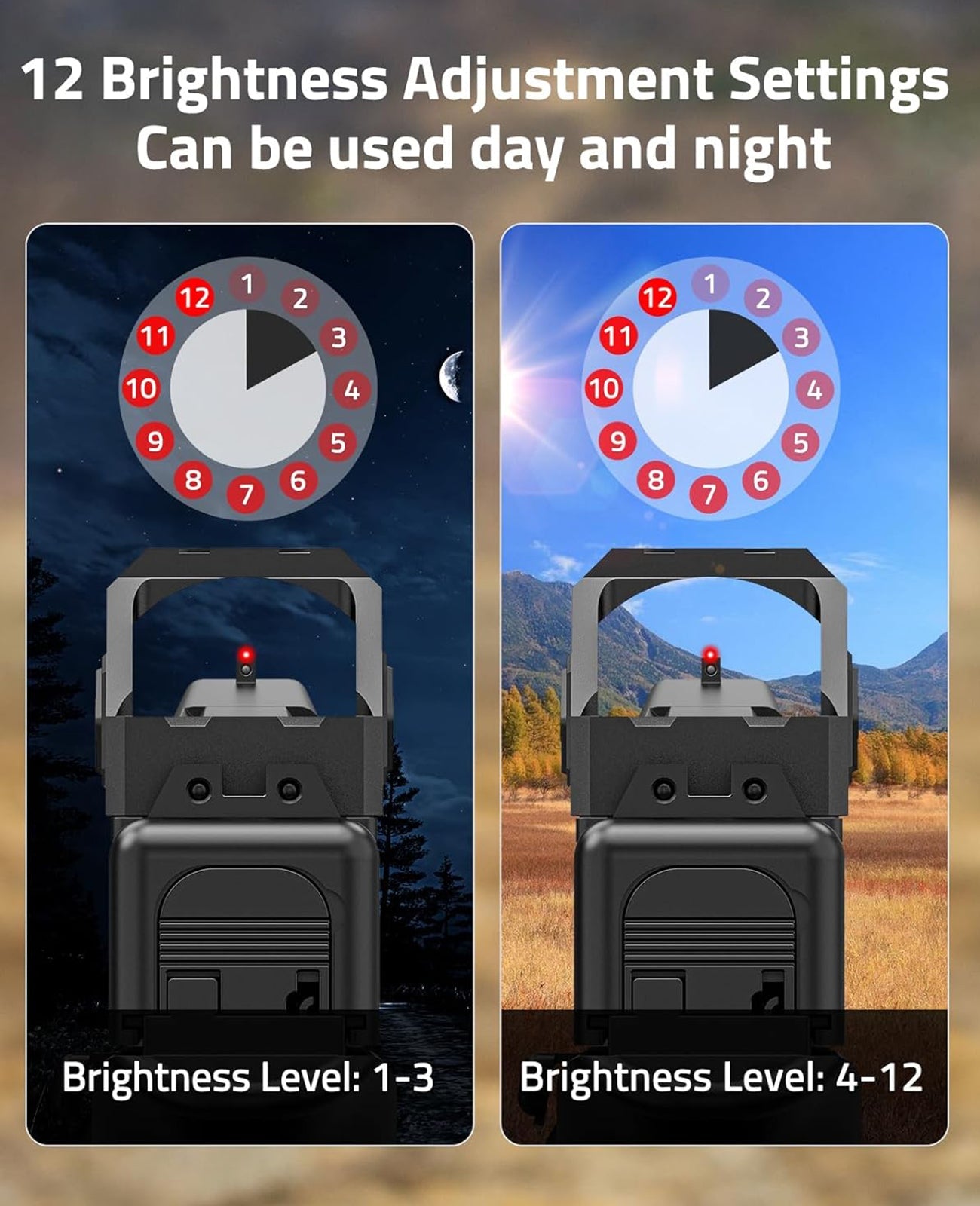 Red/Green Dot Sight with Motion Awake Technology – Shockproof, Waterproof, 12 Brightness Settings for Handguns 3