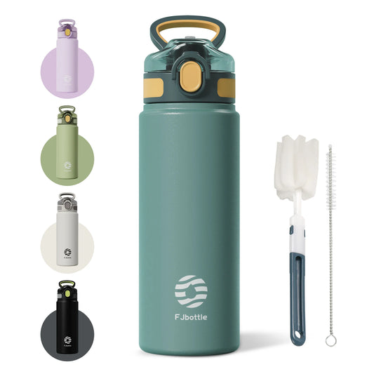 Stainless Steel Insulated Thermos Water Bottle with Straw – 600ml & 720ml for Outdoor Sports 0