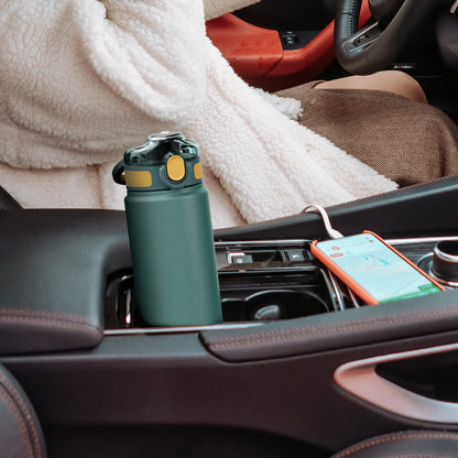 Stainless Steel Insulated Thermos Water Bottle with Straw – 600ml & 720ml for Outdoor Sports 5