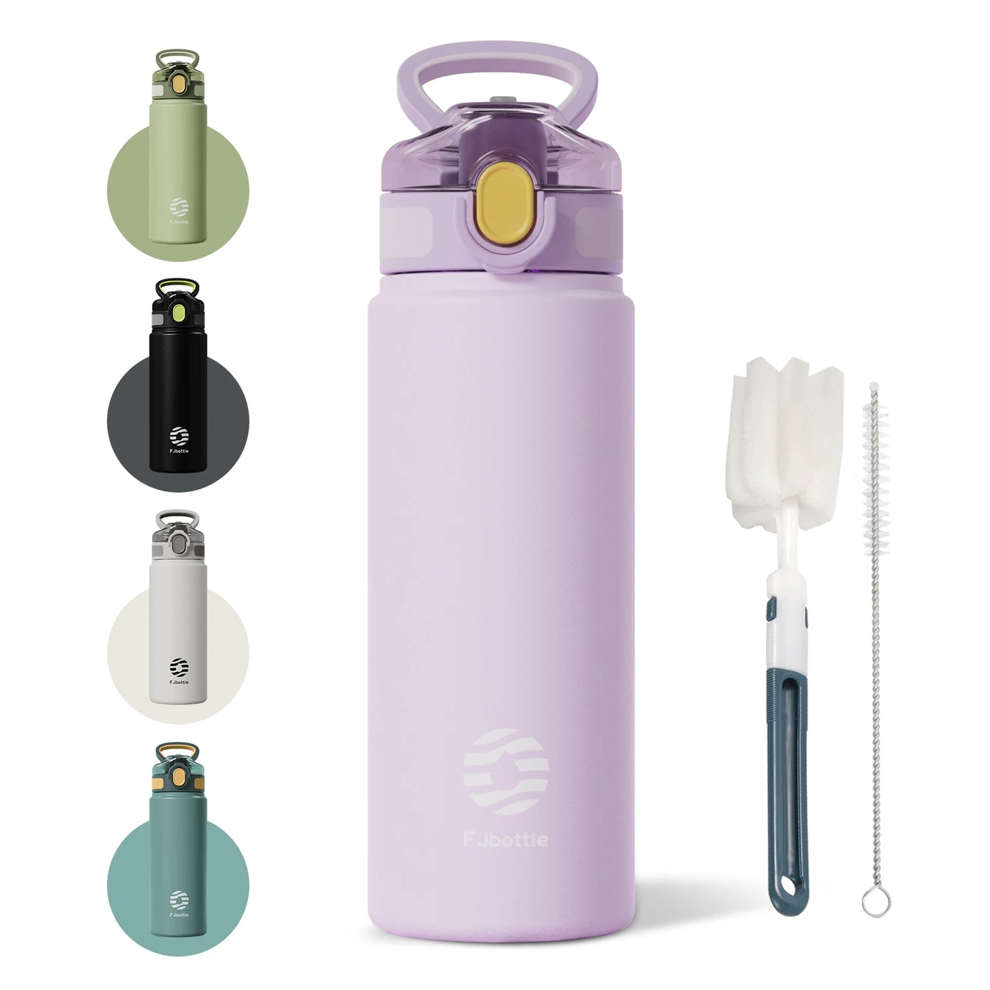 Stainless Steel Insulated Thermos Water Bottle with Straw – 600ml & 720ml for Outdoor Sports 8