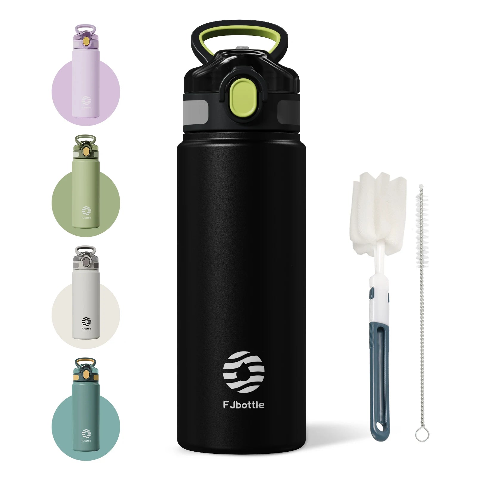 Stainless Steel Insulated Thermos Water Bottle with Straw – 600ml & 720ml for Outdoor Sports 9