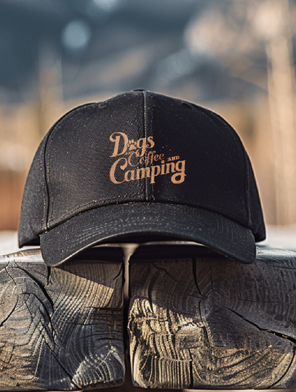 Dogs and Coffee and Camping | Bio-Washed Classic Dad Hat