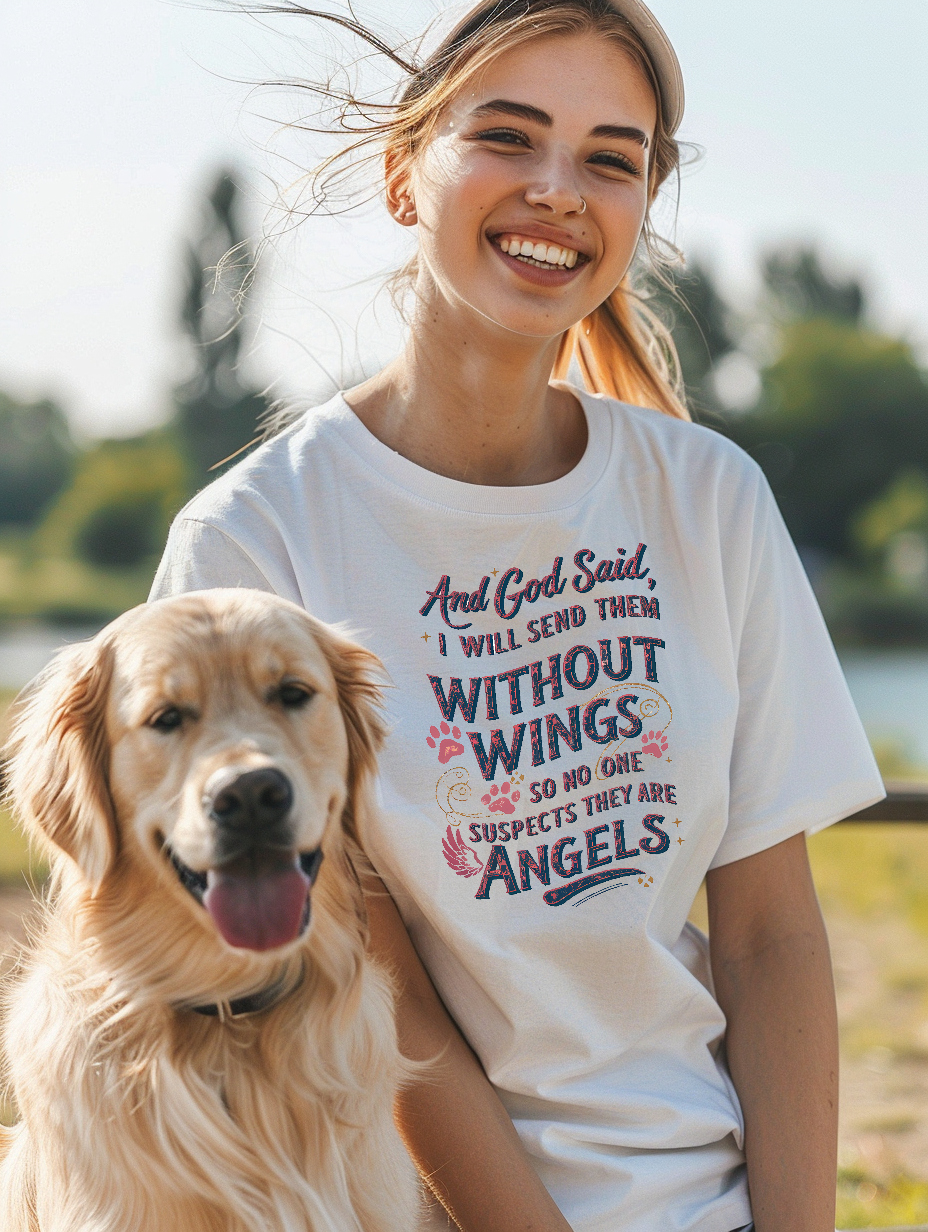 And God Said I Will Send Them Without Wings So No One Suspects They Are Angels T-shirt