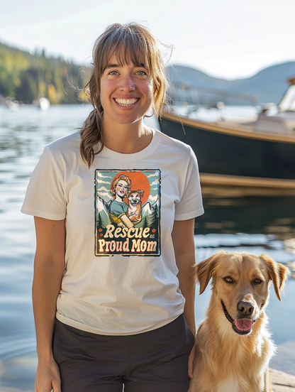 Rescue and Proud Mom T-shirt