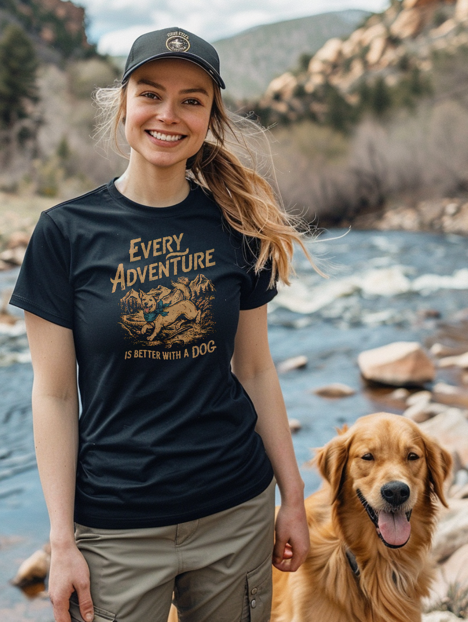 Every Adventure is Better with a Dog Unisex T-shirt