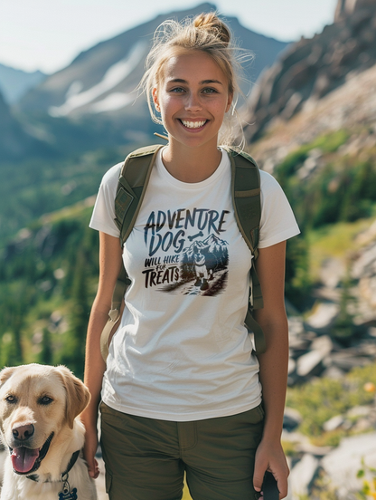 Adventure Dog Will Hike for Treats Unisex T-shirt | V2