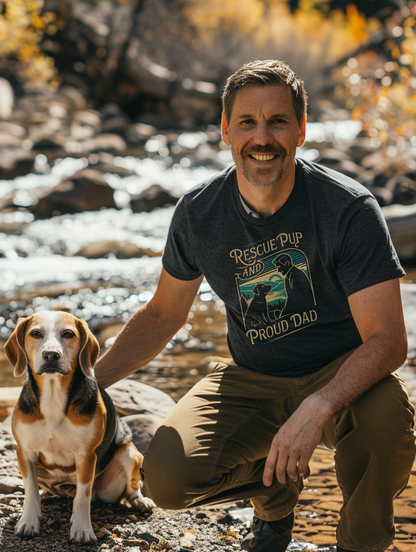 Rescue Pup and Proud Dad T-shirt