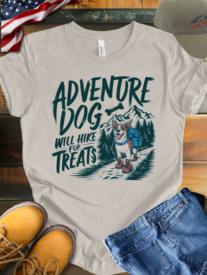 Adventure Dog Will Hike for Treats Unisex T-shirt | V2