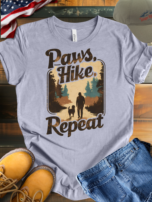 Paws, Hike, Repeat | Unisex T-shirt