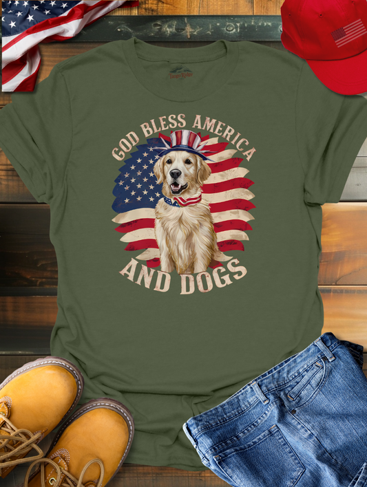 God Bless America and Dogs | Unisex T-Shirt