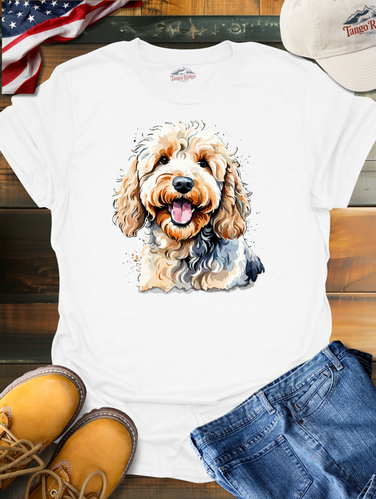 Dreamy Doodle | Labradoodle Watercolor Print Unisex T-shirt