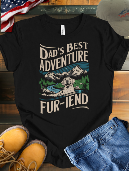 Dad's Best Adventure Fur-iend T-shirt