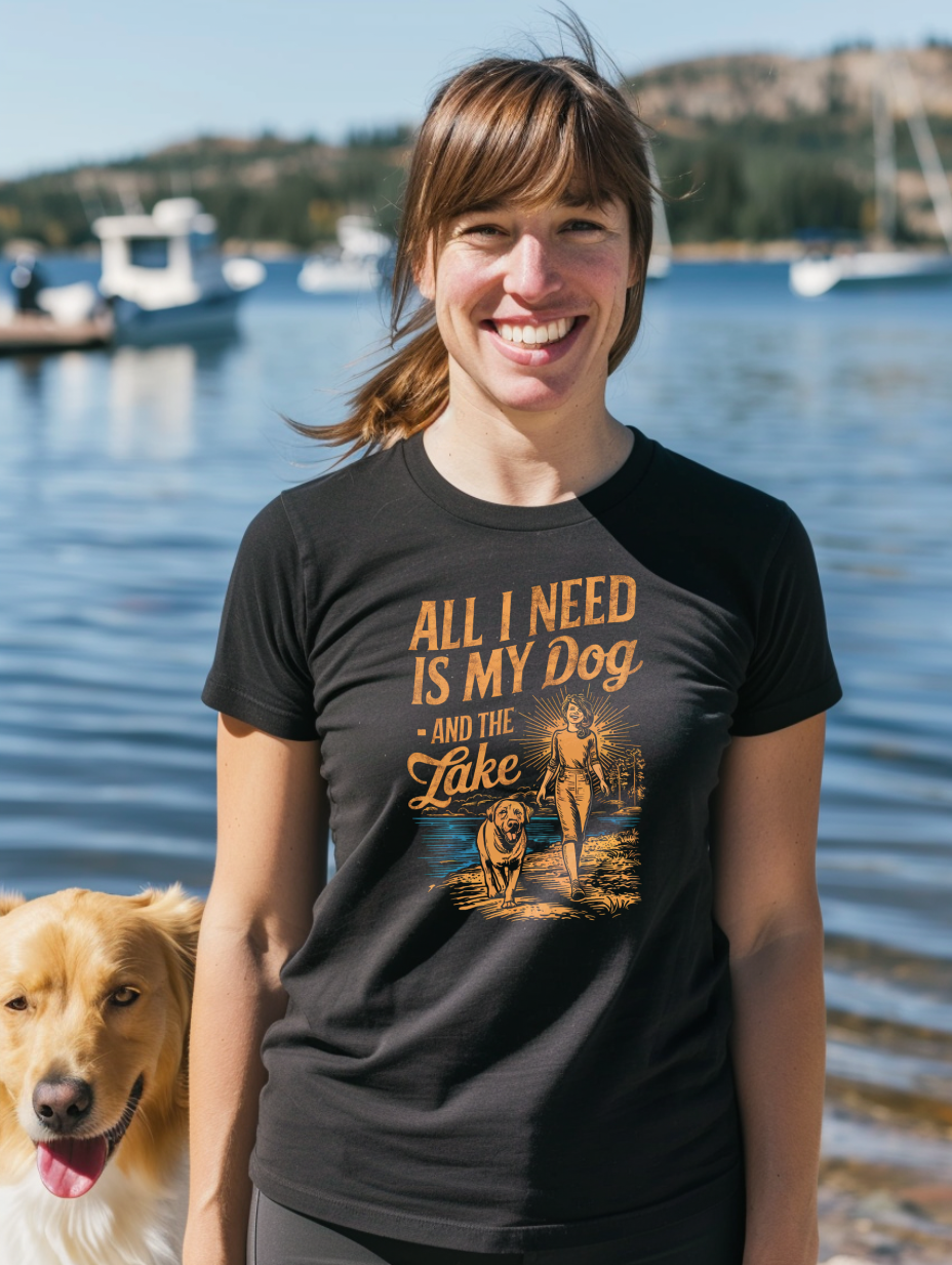 All I Need Is My Dog and the Lake T-shirt